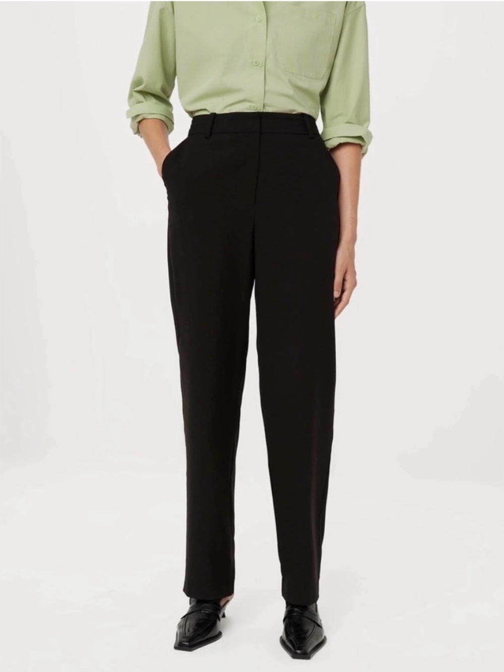 NEW with tags Frank + Oak The Jane High Rise Straight Leg Trouser Pant - Picture 1 of 9